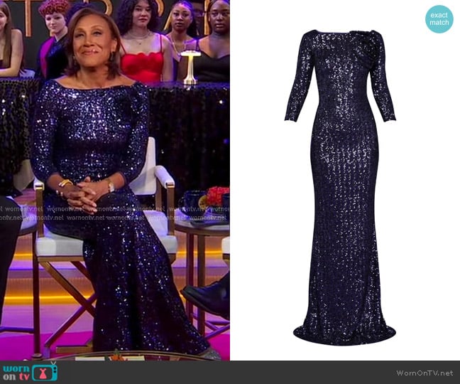 Chiara Boni La Petite Robe Nyoko Gown  worn by Robin Roberts on Good Morning America