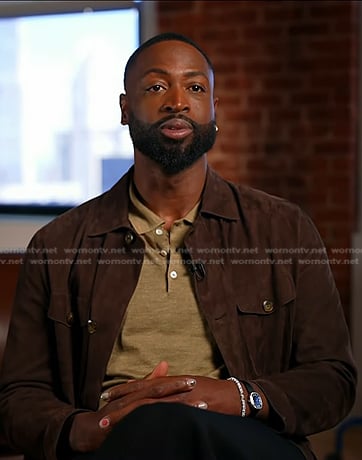 Dwyane Wade’s brown suede jacket on Today