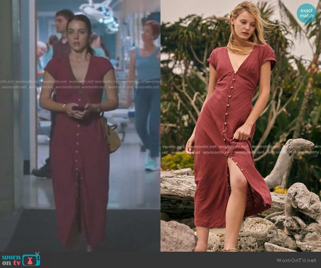 Free People New In Town Midi worn by Jules Millin (Adelaide Kane) on Greys Anatomy