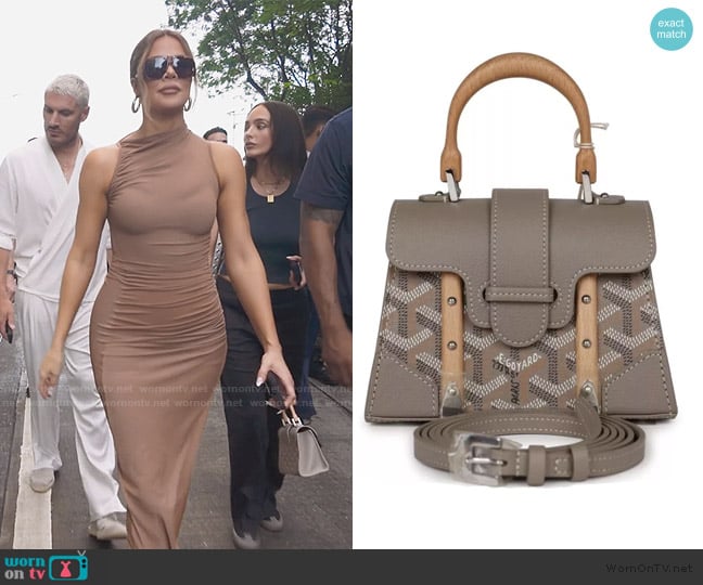 Goyard Nano Saigon Grege worn by Khloe Kardashian (Khloe Kardashian) on The Kardashians