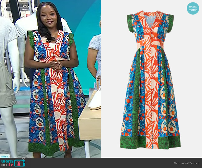 Hunter Bell April Dress worn by Makho Ndlovu on Today