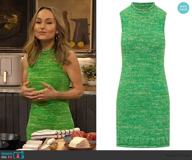 JW Anderson Space-dye mini dress worn by Giada De Laurentiis on The Drew Barrymore Show