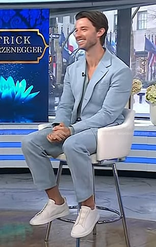 Patrick Schwarzenegger’s white sneakers on Today