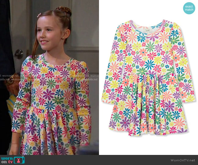 Rachel’s multicolor floral print dress on Days of our Lives