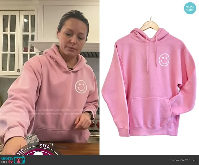 the Shop Forward You are Loved Happy Face Hoodie worn by Dylan Dreyer on Today