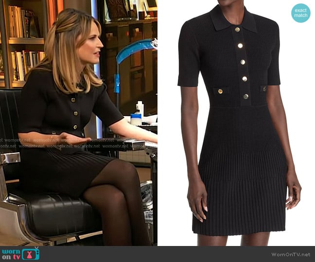 Veronica Beard Lauper Short Sleeve Minidress worn by  Savannah Guthrie on The Drew Barrymore Show