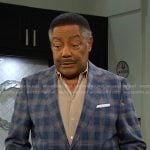 Abe’s blue plaid blazer on Days of our Lives