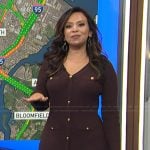 Adelle’s brown buttoned sweater dress on Today