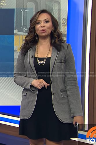 Adelle’s grey denim blazer on Today