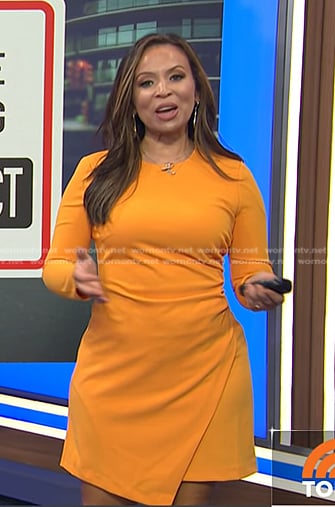 Adelle's yellow faux wrap dress on Today