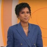 Adriana Diaz’s blue pinstripe blazer on CBS Mornings