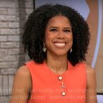 Adriana Diaz’s orange vest and pants set on CBS Mornings