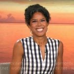 Adriana Diaz’s gingham check midi dress on CBS Mornings
