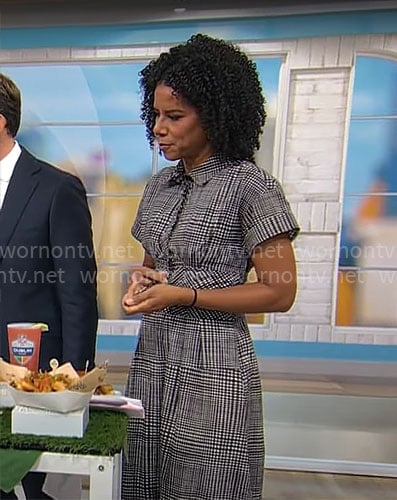 Adriana Diaz's checked shirtdress on CBS Mornings