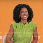 Adriana Diaz’s long green dress on CBS Mornings
