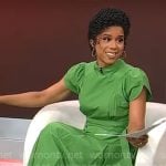 Adriana Diaz’s green midi dress on CBS Mornings