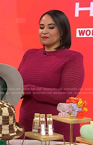 Alejandra's red knit dress on Today