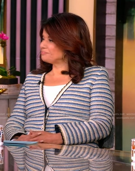 Ana’s striped cardigan on The View