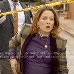 Angie’s green plaid jacket on Will Trent