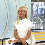 Zanna Roberts Rassi’s white peplum top and button front skirt on Today