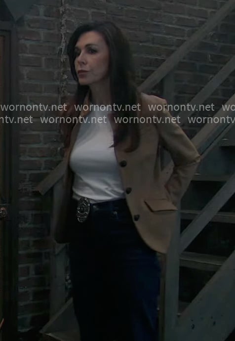Anna's camel jacket on General Hospital