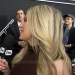 Ashley Bellman’s brown mesh dress on E! News