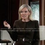 Ava’s suit with belt on General Hospital