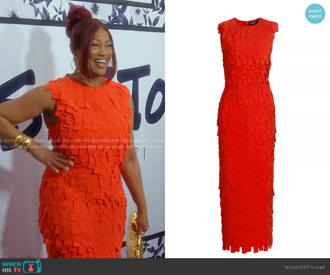 A.W.A.K.E. Mode Rectangle Appliqué Midi-Dress worn by Garcelle Beauvais on The Real Housewives of Beverly Hills