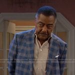 Abe’s blue plaid blazer on Days of our Lives