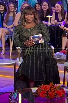 Bevy Smith’s metallic knit dress on Good Morning America