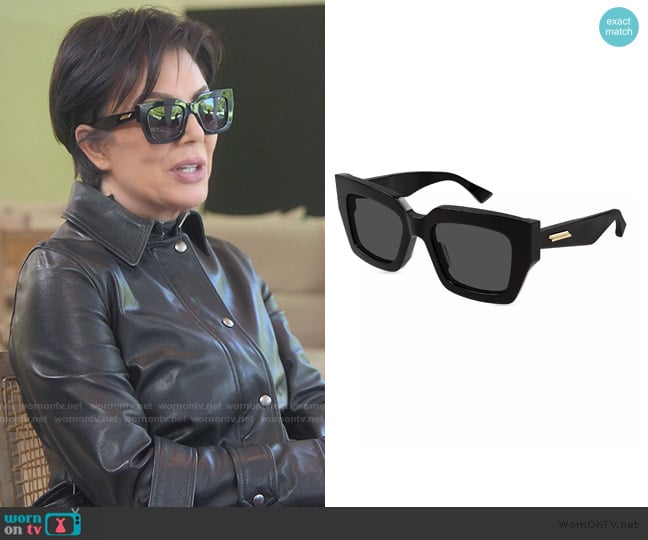 Kris’s black square sunglasses on The Kardashians