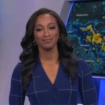 Brittany’s blue windowpane knit dress on Good Morning America