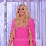 Carrie’s pink double breasted cape dress on American Idol