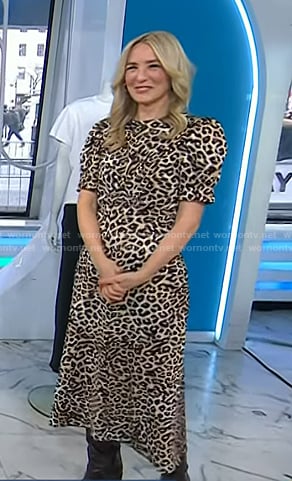 Chassie's leopard print midi dress on Today