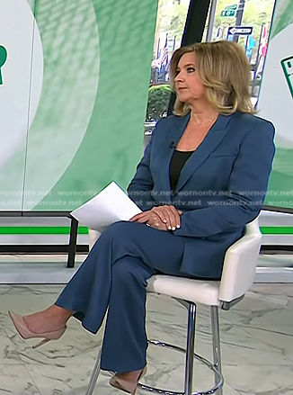 Christine's blue blazer and pant suit on Today