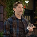 Daniel’s blue flannel shirt on The Young and the Restless