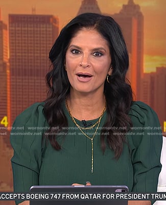 Darlene’s green puff sleeve dress on Today