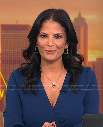 Darlene's blue wrap dress on Today