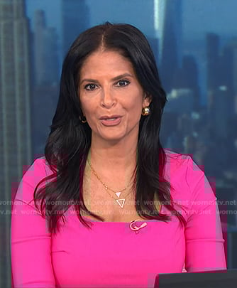 Darlene's pink square neck dress on Today