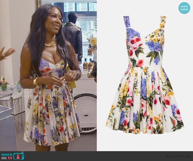 Kenya’s floral print mini dress on RHOA