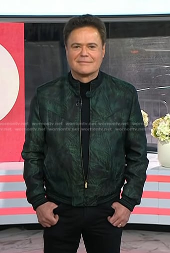 Donny Osmond's green bomber jacket on Today