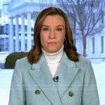 Mary’s blue double breasted coat on Good Morning America