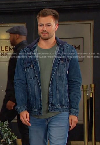 Doug's hooded denim jacket on Days of our Lives