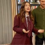 Drew’s burgundy blazer on The Drew Barrymore Show