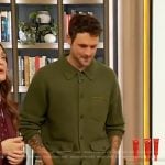 Dylan Efron’s green jacket on The Drew Barrymore Show