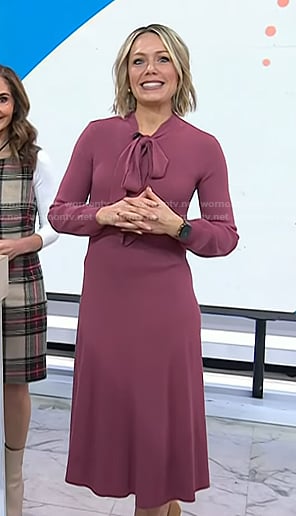 Dylan's pink tie neck dress on Today