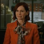 Elsbeth’s floral tie neck blouse on Elsbeth