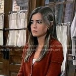 Emma’s red cardigan on General Hospital