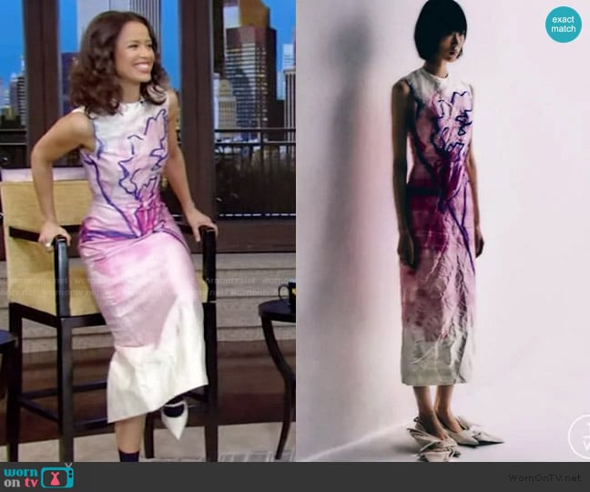 Erdem 2025 Pre Fall Collection worn by Gugu Mbatha-Raw on Live with Kelly and Mark