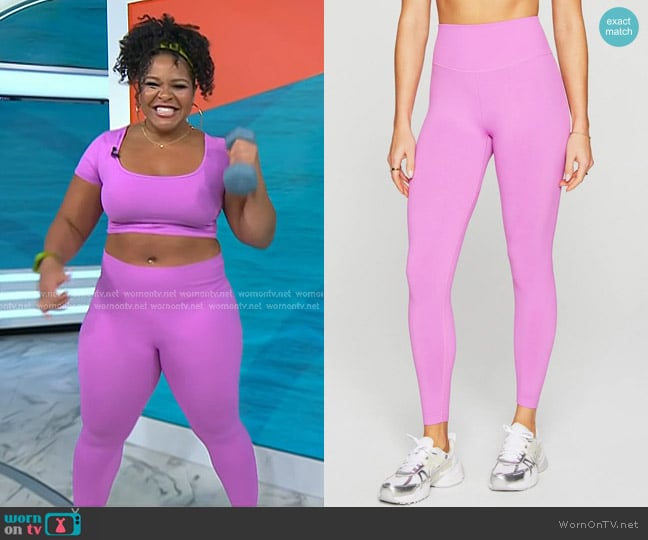 Fabletics Sleek Seamless High-Waisted Legging in Electric Orchid worn by Lacee Green on Today